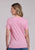 Stetson Womens Lady Bronc Rider Pink 100% Cotton S/S T-Shirt