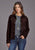 Stetson Womens Suede Shirt Brown Lamb Leather Leather Jacket