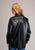 Stetson Womens Western Black Faux Leather L/S Shirt