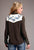 Stetson Womens Curvy Floral Brown 100% Rayon L/S Shirt