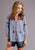 Stetson Womens Chambray 100% Cotton Peasant S/S Blouse
