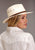 Stetson Womens Tonal Striped White 100% Linen L/S Shirt