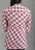 Stetson Womens Lavish Plaid Pink 100% Cotton 3/4 Sleeve S/S Tunic
