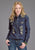 Stetson Womens Floral Embroidery Dark Denim Tencel/Rayon L/S Shirt