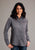 Stetson Womens Western Twill Grey Lyocell L/S Blouse