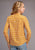 Stetson Womens Yellow 100% Cotton Aztec Schiffli L/S Shirt S
