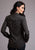 Stetson Womens Black Rayon/Nylon Horse Polkadot L/S Shirt S