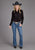 Stetson Womens Mojave Print Black 100% Rayon L/S Blouse