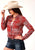 Stetson Womens Bandana Patchwork Red 100% Rayon L/S Shirt