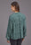 Stetson Womens Lucky Littl Floral Green 100% Rayon Button L/S Blouse