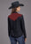 Stetson Womens Western Fancy Yoked Black/Wine 100% Rayon L/S Blouse