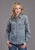 Stetson Womens Loose Fitting Light Denim 100% Cotton L/S Blouse