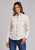 Stetson Womens 3 Point Back Yoke Cream 100% Cotton L/S Shirt