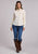 Stetson Womens 3 Point Back Yoke Cream 100% Cotton L/S Shirt