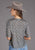 Stetson Womens 2440 Horse Pennies Grey 100% Rayon S/S Blouse