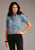 Stetson Womens Denim Crop Blue 100% Cotton S/S Shirt