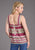 Stetson Womens 2439 Vintage Tapestry Red/Tan 100% Rayon S/L Tank Top