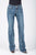 Stetson Womens 214 City Trouser Chevron Blue Cotton Blend Jeans