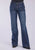 Stetson Womens 214 Trouser Fit Slash Pkts Blue Cotton Blend Jeans