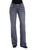 Stetson Womens 641 Loose Boot Fit Dark Wash Cotton Blend Jeans
