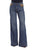 Stetson Womens 751 Wide Leg Plain Back Blue Cotton Blend Jeans