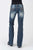 Stetson Womens 816 Classic Plain Pocket Blue Cotton Blend Jeans