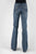Stetson Womens 816 Bootcut Deco Blue Cotton Blend Jeans