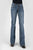 Stetson Womens 816 Bootcut Deco Blue Cotton Blend Jeans