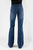 Stetson Womens 816 Fit Classic Bootcut Dark Blue Wash Cotton Blend Jeans