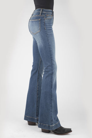 Stetson Womens 921 High Waist Light Blue Cotton Blend Jeans 8S