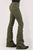 Stetson Womens Olive Green Cotton Blend 921 High Waist Jeans 2 R