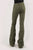 Stetson Womens Olive Green Cotton Blend 921 High Waist Jeans 2 R
