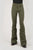 Stetson Womens Olive Green Cotton Blend 921 High Waist Jeans 2 R