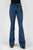 Stetson Womens 921 High Waist Plain Blue Cotton Blend Jeans