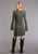 Stetson Womens Grey Rayon Blend Heathered Knit L/S Dress XL