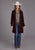 Stetson Womens Western Shirt Chocolate Brown Lambskin L/S Dress