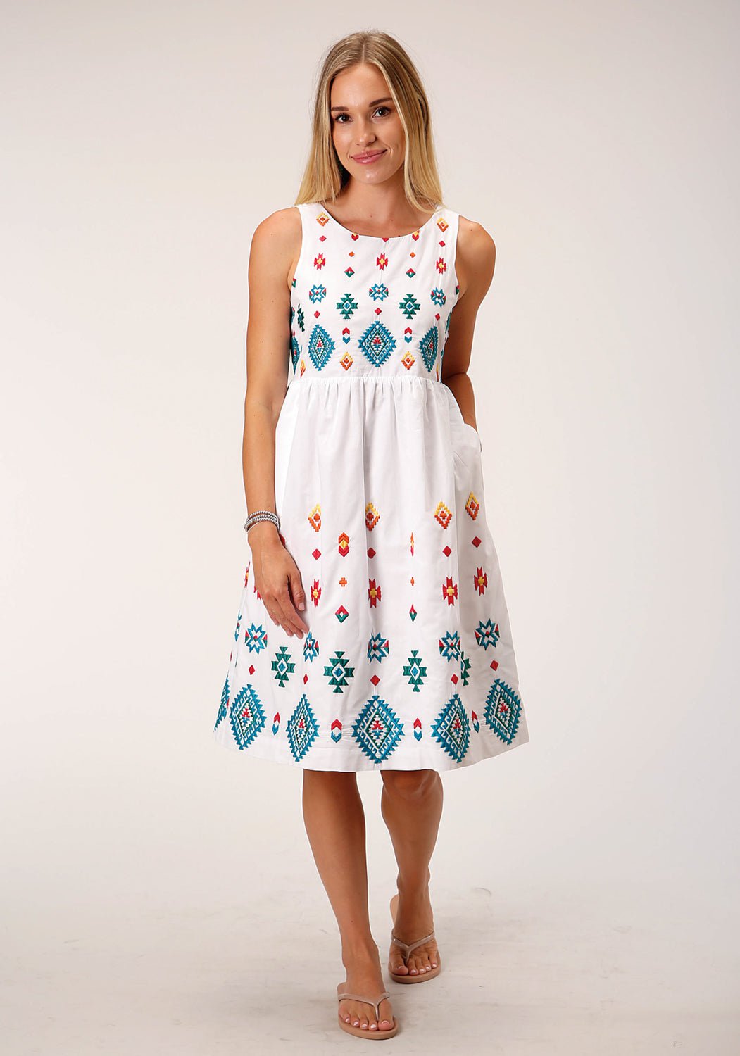 Stetson Womens Bright Schiffli White 100% Cotton S/L Dress The Western Company Stetson Womens Bright Schiffli White 100% Cotton S/L Dress The Western Company