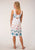 Stetson Womens Bright Schiffli White 100% Cotton S/L Dress