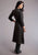 Stetson Womens Black Rayon/Nylon Horse Polkadot S/S Dress