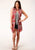 Stetson Womens Bandana Patchwork Red 100% Rayon S/L Dress