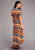 Stetson Womens Sunset Serape Multi-Color 100% Rayon S/S Dress