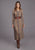 Stetson Womens Serape Herringbone Sand 100% Rayon L/S Dress