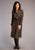 Stetson Womens Southwest Blanket Brown 100% Rayon L/S Dress