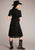 Stetson Womens Black Rayon/Nylon Herringbone Twill Dress