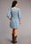 Stetson Womens Denim 100% Cotton Pin Tuck S/S Dress L