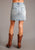 Stetson Womens Above the Knee Denim Blue Cotton Blend Skirt