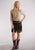 Stetson Womens Suede Fringe Brown Leather Skirt