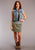 Stetson Womens Five Pocket Raw Edge Olive 100% Cotton Skirt