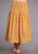 Stetson Womens Yellow 100% Cotton Aztec Schiffli Skirt XL