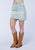 Stetson Womens Denim Unfinished Hem Light Blue Cotton Blend Skirt